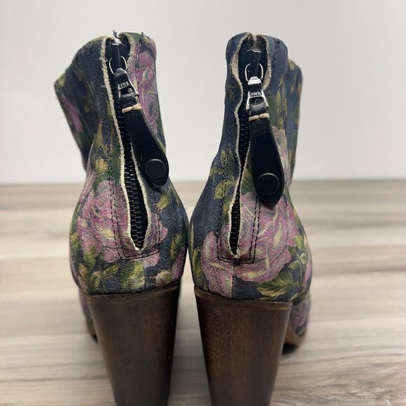 Rag & Bone Floral Newbury Ankle Booties Heel Boots Floral Womens Size 6 36 Roses - Picture 10 of 15